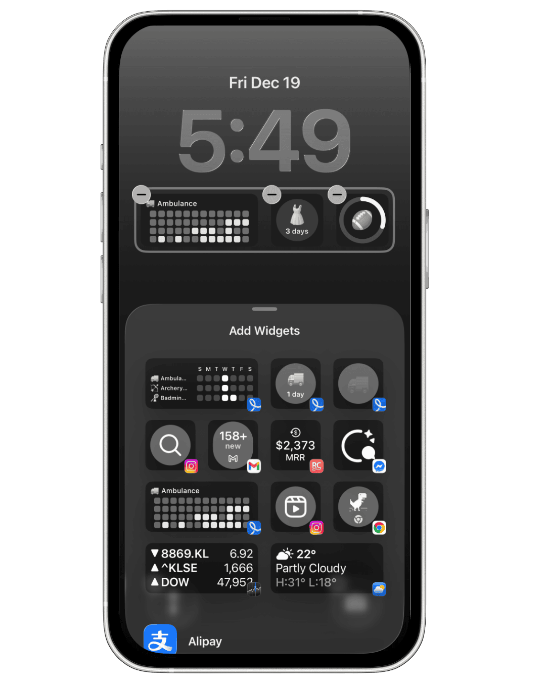Daily app - Lock screen widgets